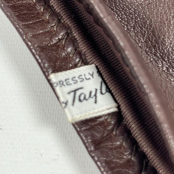 LORD & TAYLOR Gloves Womens 7.5 Leather Antron Lined Warmer Winter Brown - Picture 7 of 11